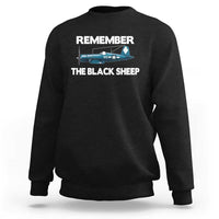 CORSAIR WWII HISTORY Sweatshirt Black Sheep Squadron Pilot