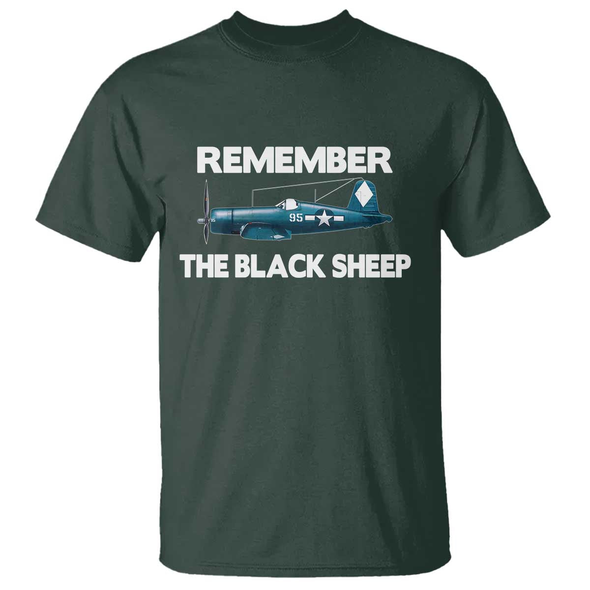 CORSAIR WWII HISTORY T Shirt Black Sheep Squadron Pilot