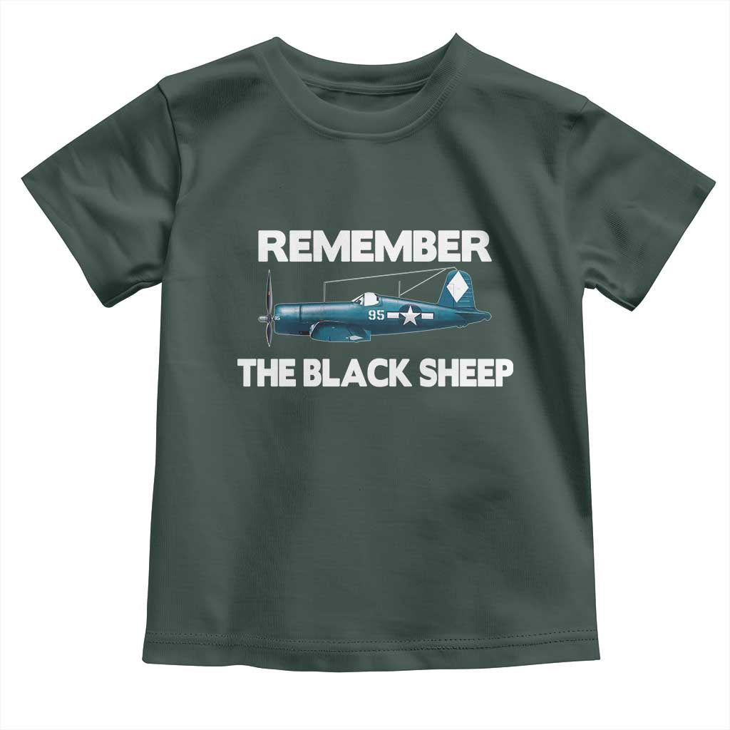 CORSAIR WWII HISTORY Toddler T Shirt Black Sheep Squadron Pilot