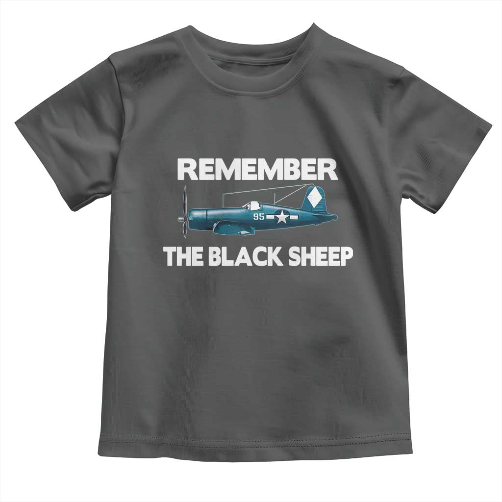 CORSAIR WWII HISTORY Toddler T Shirt Black Sheep Squadron Pilot