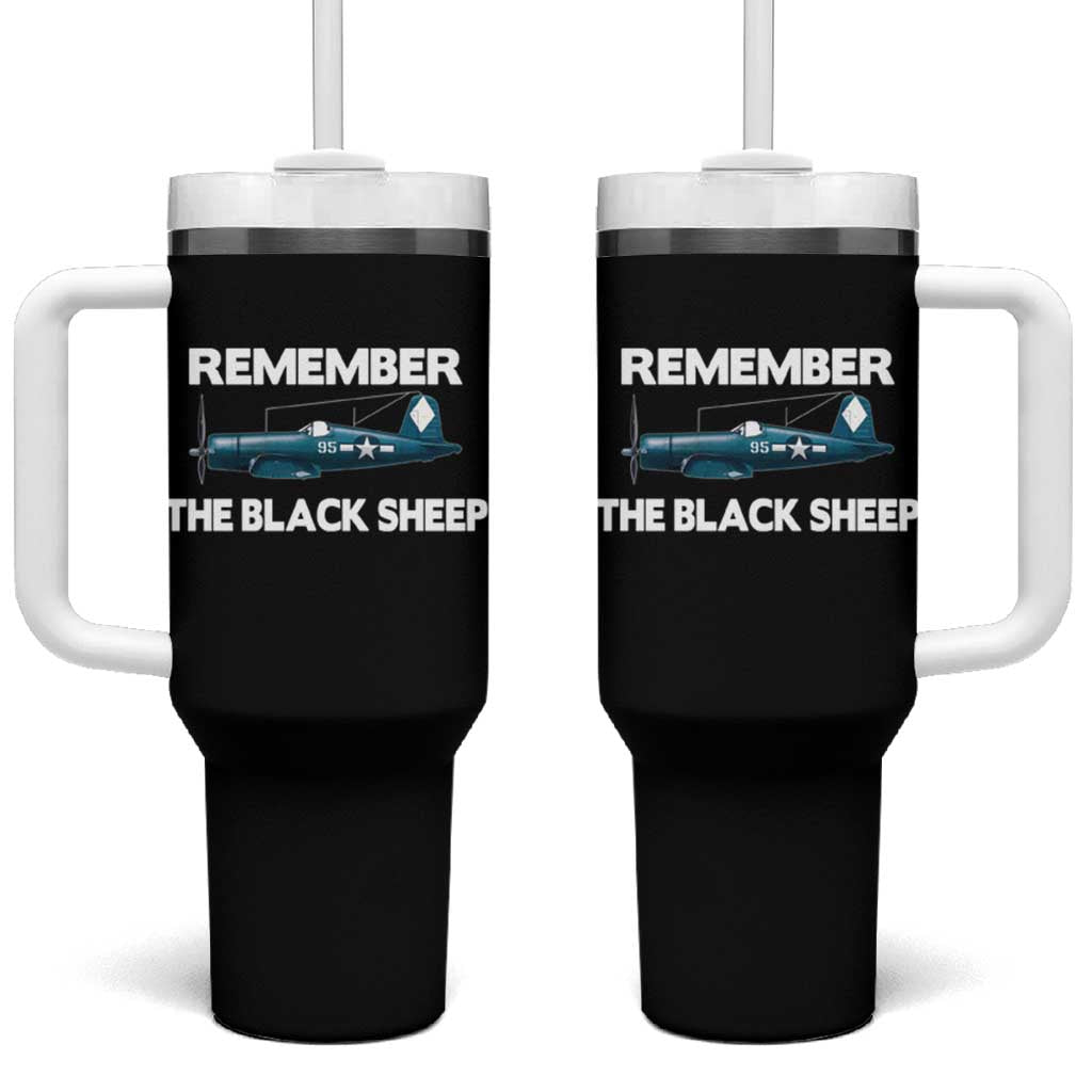 CORSAIR WWII HISTORY Tumbler With Handle Black Sheep Squadron Pilot