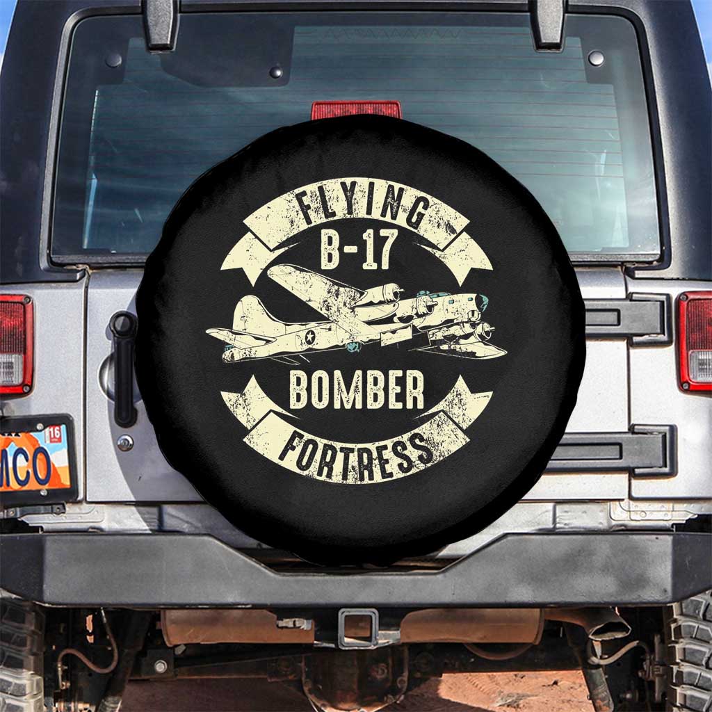 Vintage B-17 Bomber WW2 Aircraft Spare Tire Cover Plane Aviation Fighter Airplane Retro Grunge