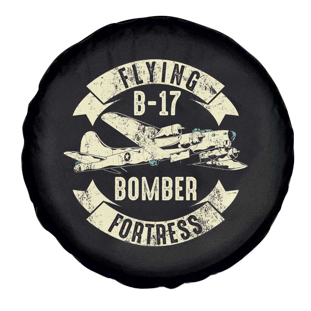 Vintage B-17 Bomber WW2 Aircraft Spare Tire Cover Plane Aviation Fighter Airplane Retro Grunge