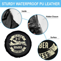 Vintage B-17 Bomber WW2 Aircraft Spare Tire Cover Plane Aviation Fighter Airplane Retro Grunge