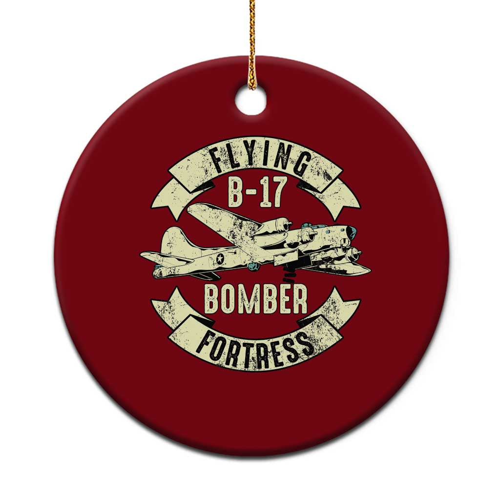 Vintage B-17 Bomber WW2 Aircraft Ceramic Ornament Plane Aviation Fighter Airplane Retro Grunge - Wonder Print Shop