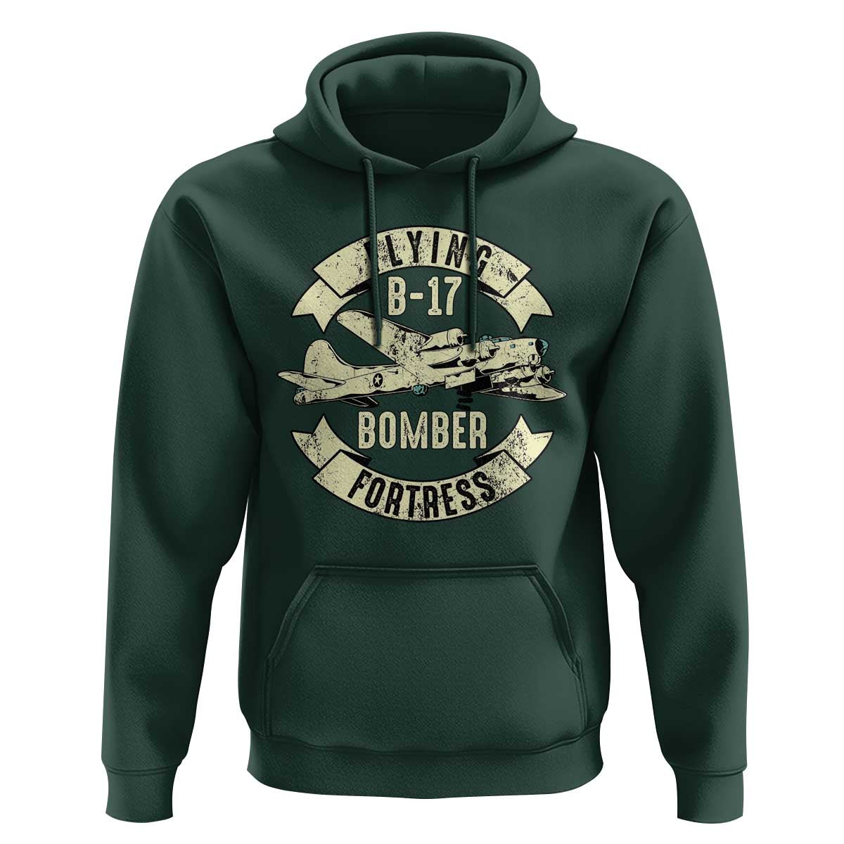 Vintage B-17 Bomber WW2 Aircraft Hoodie Plane Aviation Fighter Airplane Retro Grunge