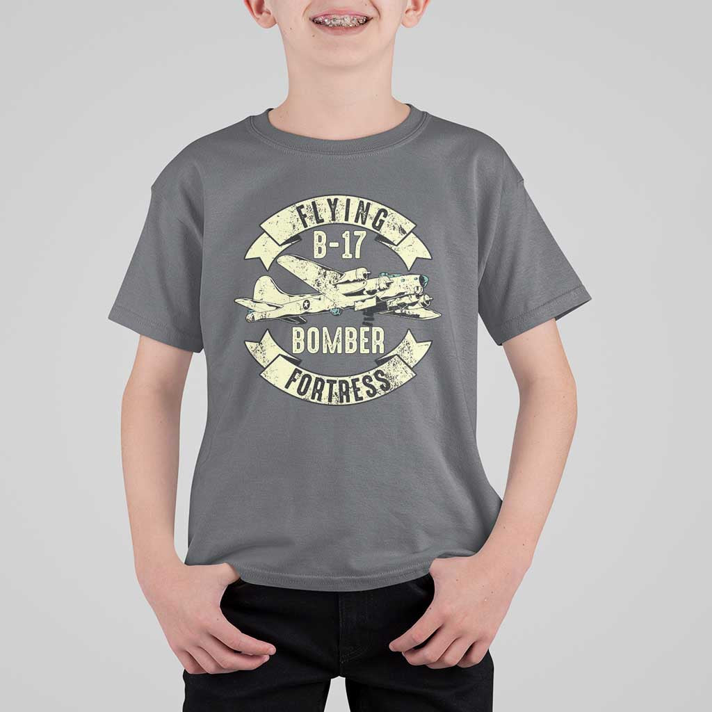 Vintage B-17 Bomber WW2 Aircraft T Shirt For Kid Plane Aviation Fighter Airplane Retro Grunge