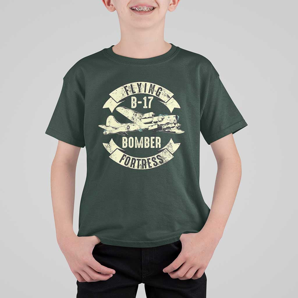 Vintage B-17 Bomber WW2 Aircraft T Shirt For Kid Plane Aviation Fighter Airplane Retro Grunge