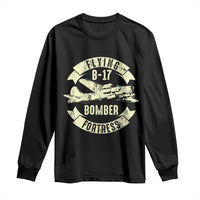 Vintage B-17 Bomber WW2 Aircraft Long Sleeve Shirt Plane Aviation Fighter Airplane Retro Grunge