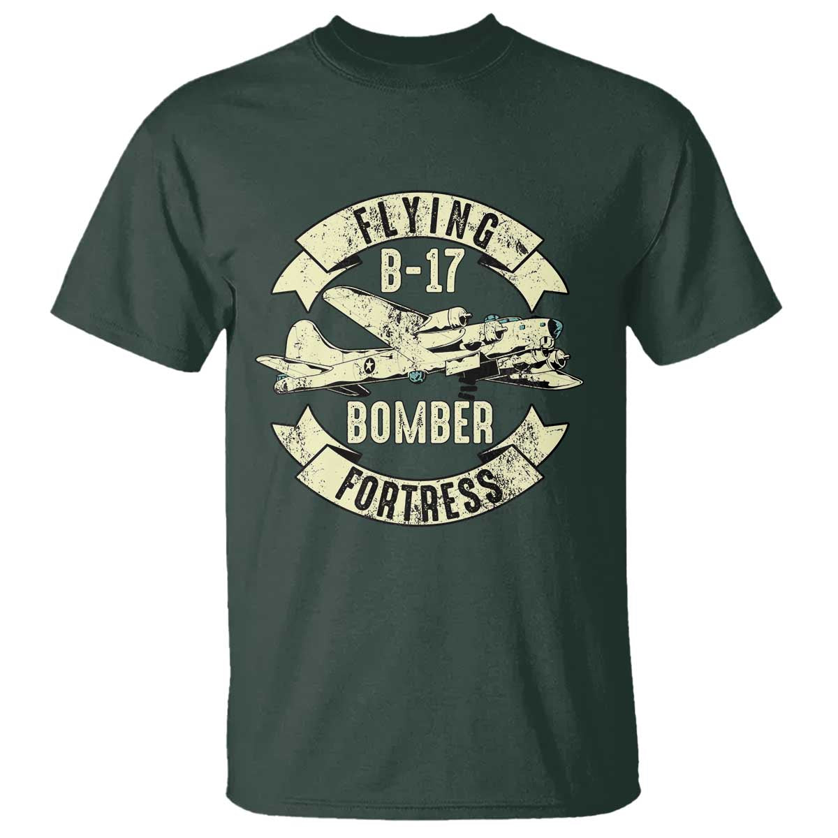 Vintage B-17 Bomber WW2 Aircraft T Shirt Plane Aviation Fighter Airplane Retro Grunge
