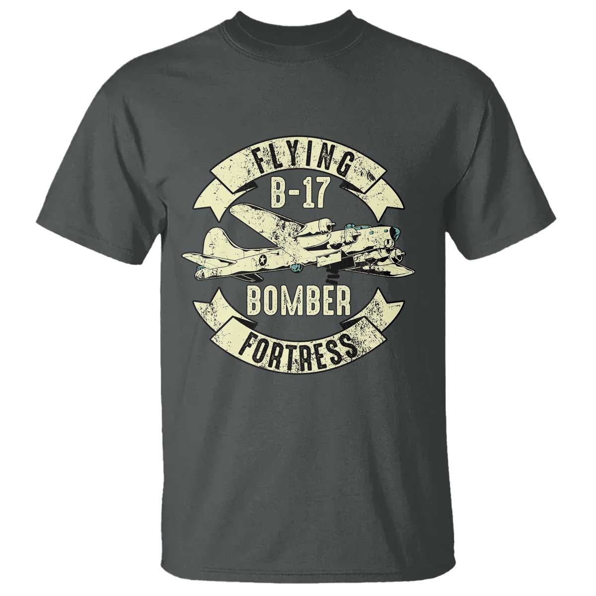 Vintage B-17 Bomber WW2 Aircraft T Shirt Plane Aviation Fighter Airplane Retro Grunge