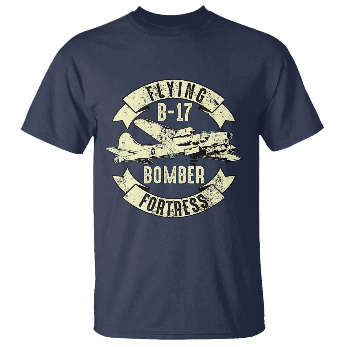 Vintage B-17 Bomber WW2 Aircraft T Shirt Plane Aviation Fighter Airplane Retro Grunge