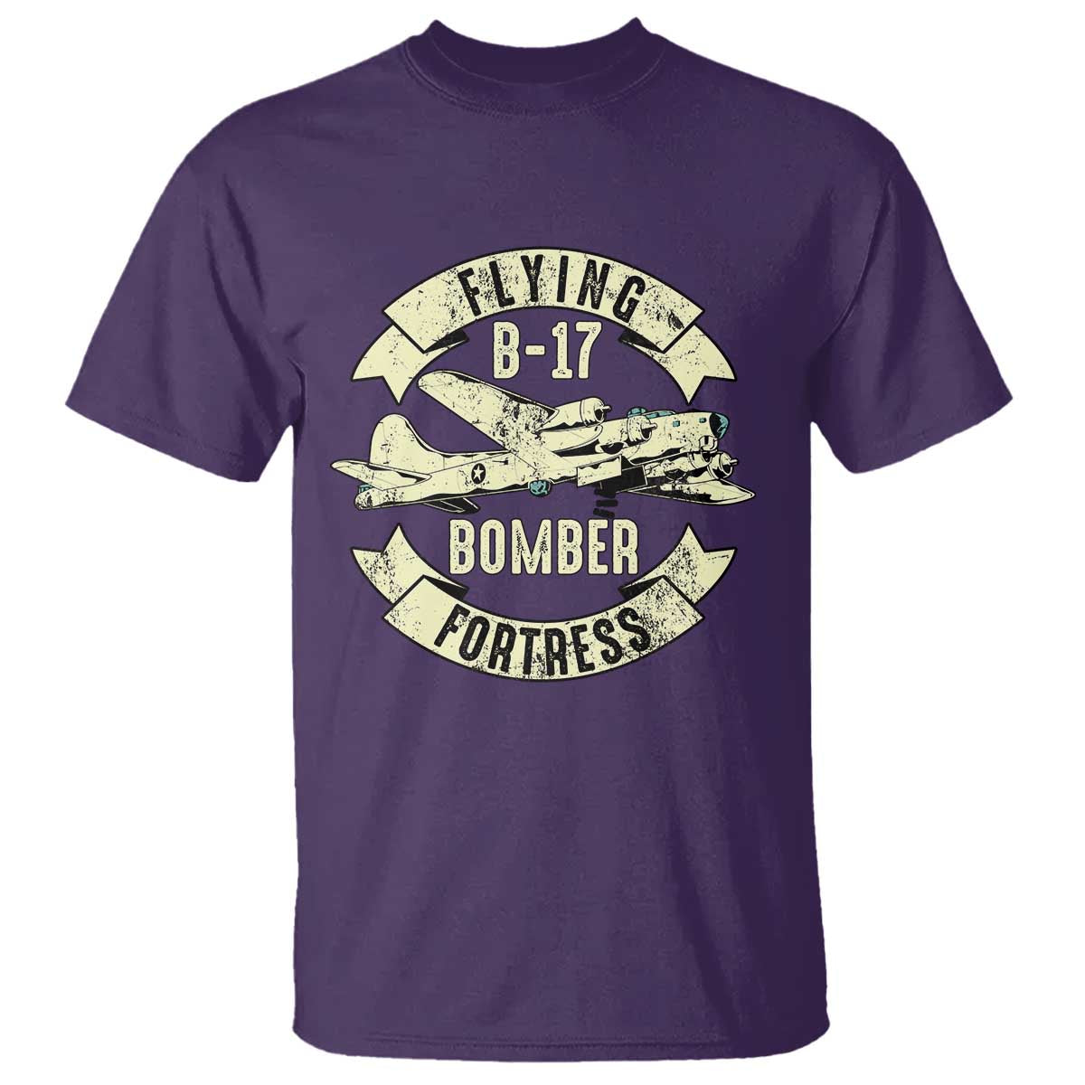 Vintage B-17 Bomber WW2 Aircraft T Shirt Plane Aviation Fighter Airplane Retro Grunge