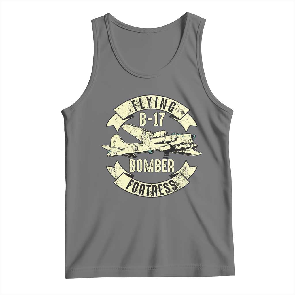 Vintage B-17 Bomber WW2 Aircraft Tank Top Plane Aviation Fighter Airplane Retro Grunge