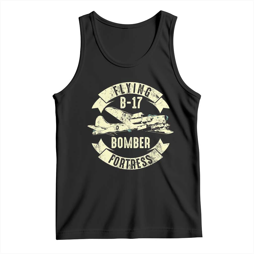 Vintage B-17 Bomber WW2 Aircraft Tank Top Plane Aviation Fighter Airplane Retro Grunge