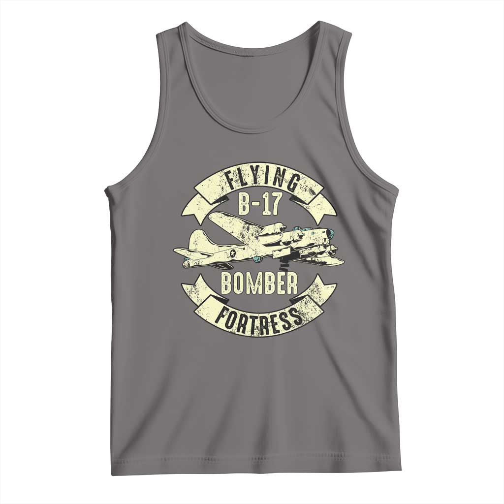 Vintage B-17 Bomber WW2 Aircraft Tank Top Plane Aviation Fighter Airplane Retro Grunge