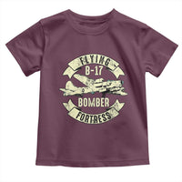 Vintage B-17 Bomber WW2 Aircraft Toddler T Shirt Plane Aviation Fighter Airplane Retro Grunge