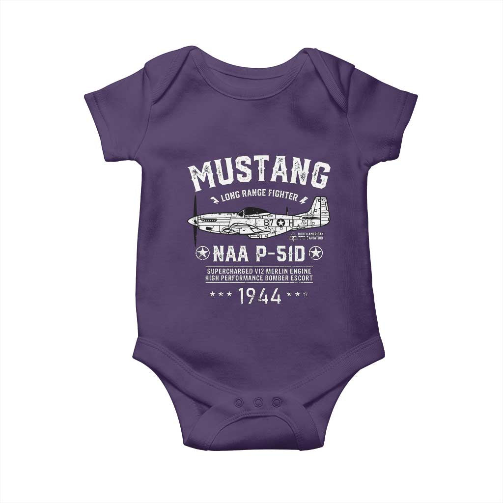 P-51 Mustang Baby Onesie North American Aviation WW2 P51 Fighter Plane