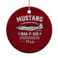 P-51 Mustang Ceramic Ornament North American Aviation WW2 P51 Fighter Plane - Wonder Print Shop