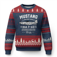 P-51 Mustang Ugly Christmas Sweater North American Aviation WW2 P51 Fighter Plane - Wonder Print Shop