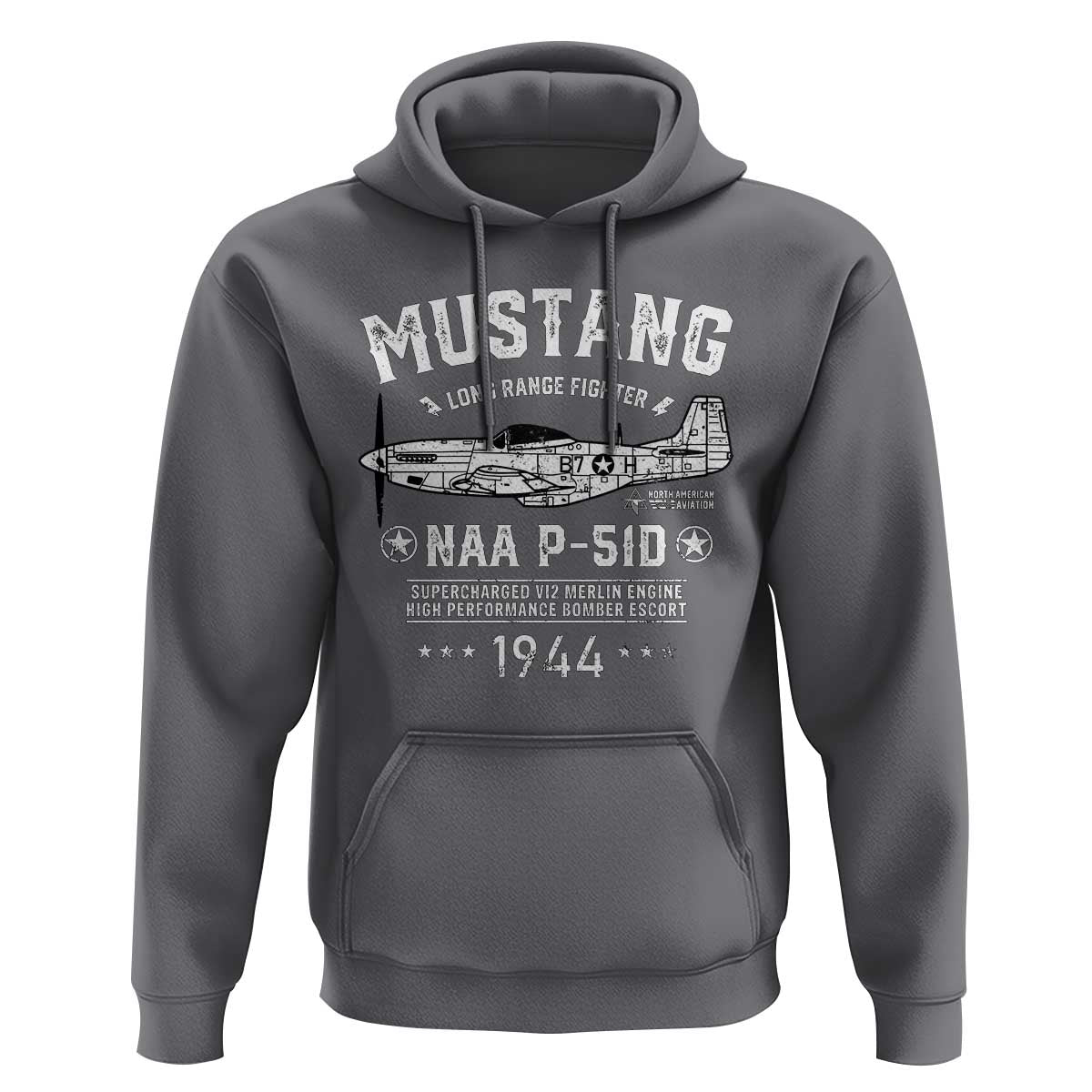 P-51 Mustang Hoodie North American Aviation WW2 P51 Fighter Plane