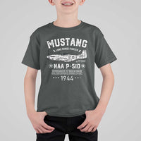 P-51 Mustang T Shirt For Kid North American Aviation WW2 P51 Fighter Plane