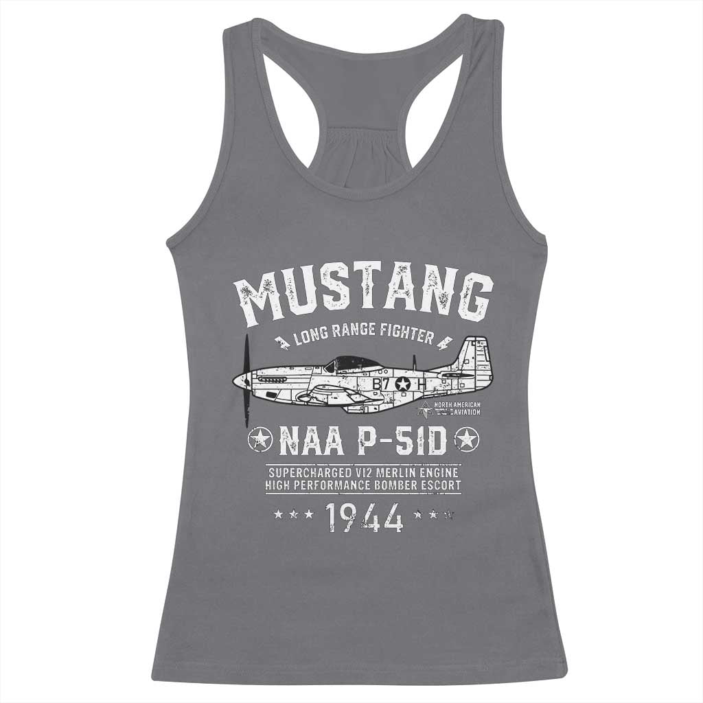 P-51 Mustang Racerback Tank Top North American Aviation WW2 P51 Fighter Plane