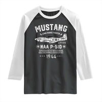 P-51 Mustang Raglan Shirt North American Aviation WW2 P51 Fighter Plane
