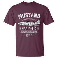 P-51 Mustang T Shirt North American Aviation WW2 P51 Fighter Plane