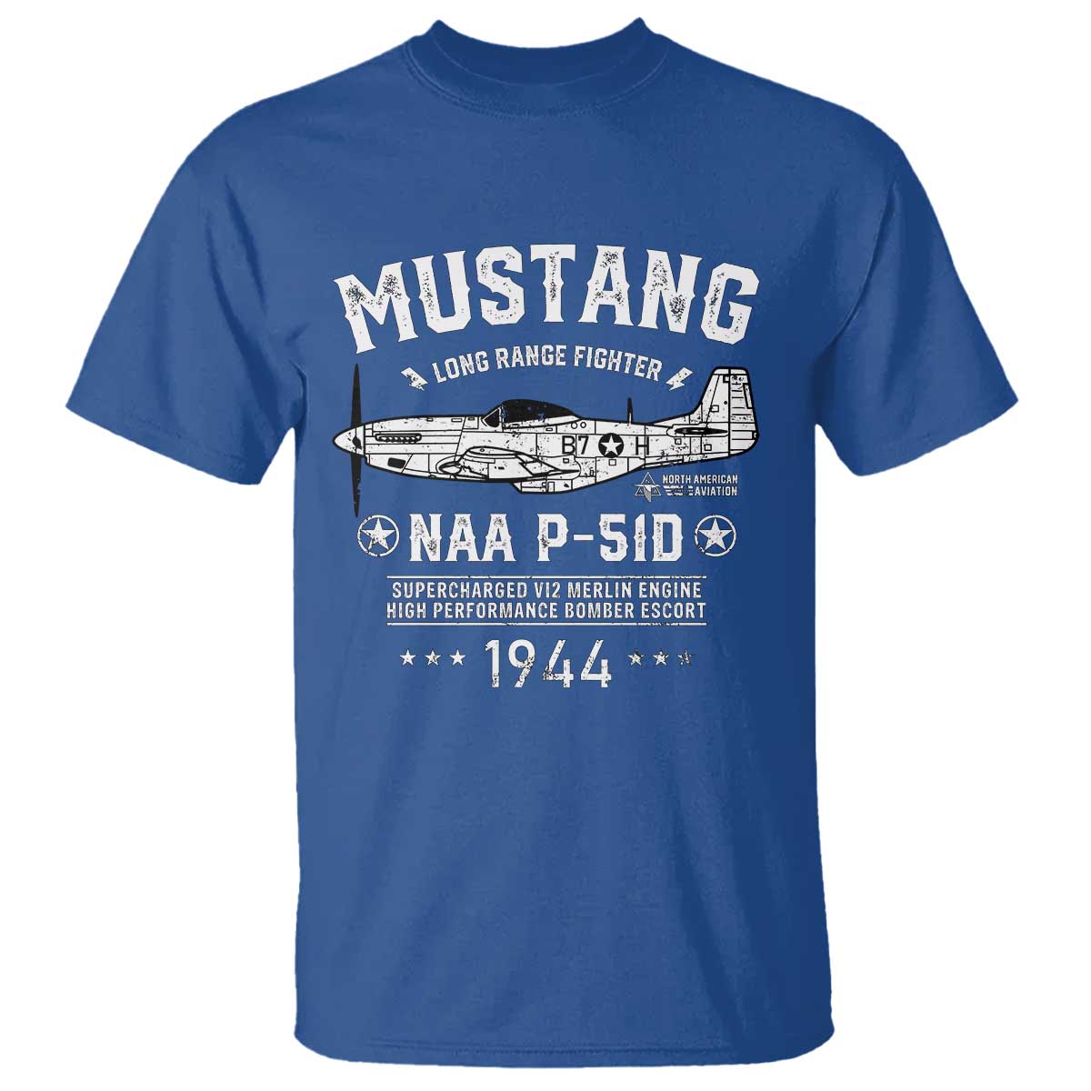 P-51 Mustang T Shirt North American Aviation WW2 P51 Fighter Plane