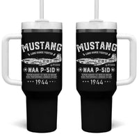 P-51 Mustang Tumbler With Handle North American Aviation WW2 P51 Fighter Plane
