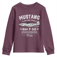 P-51 Mustang Youth Sweatshirt North American Aviation WW2 P51 Fighter Plane