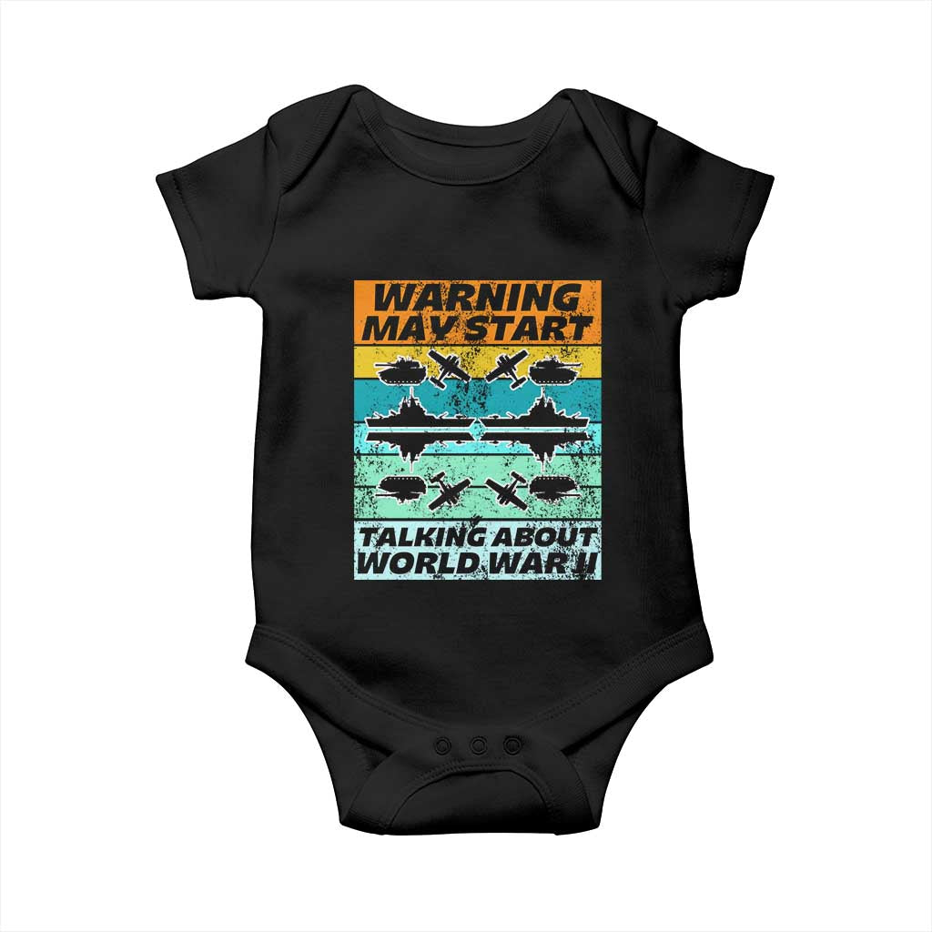 Retro World War 2 Memorabilia Baby Onesie May Start Talking About WWII WW2 Gear