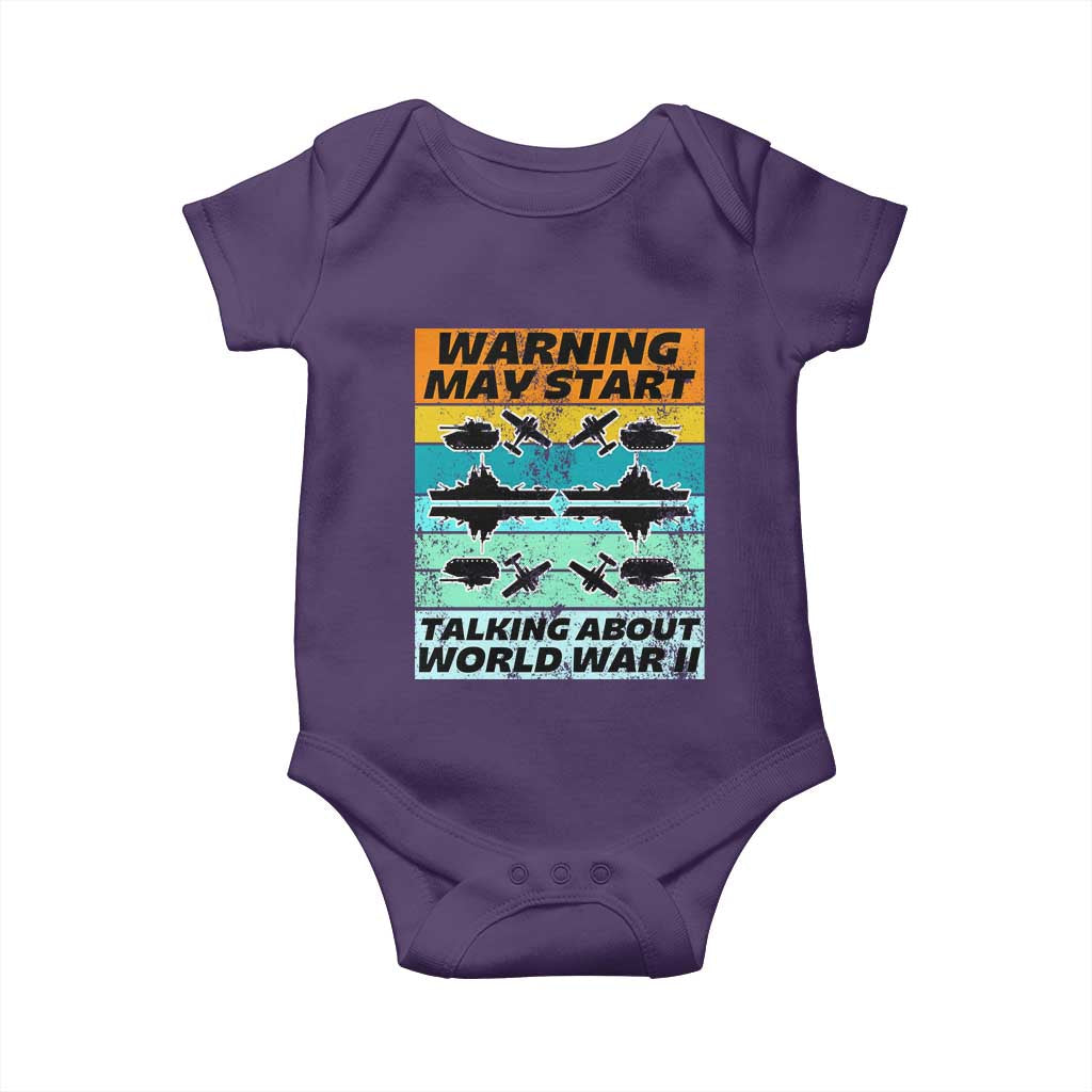 Retro World War 2 Memorabilia Baby Onesie May Start Talking About WWII WW2 Gear