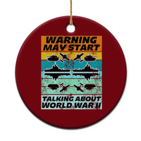 Retro World War 2 Memorabilia Ceramic Ornament May Start Talking About WWII WW2 Gear - Wonder Print Shop