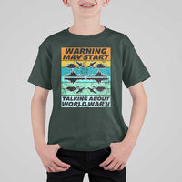 Retro World War 2 Memorabilia T Shirt For Kid May Start Talking About WWII WW2 Gear