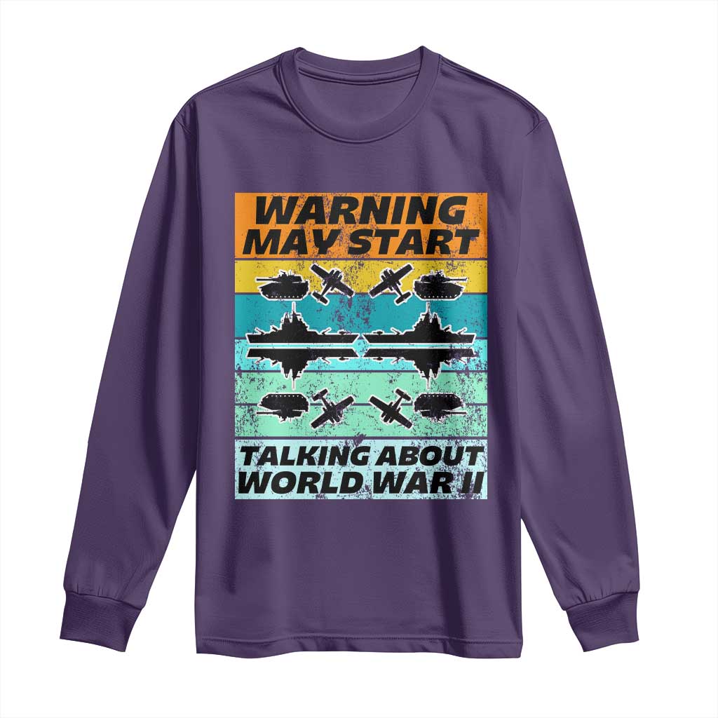 Retro World War 2 Memorabilia Long Sleeve Shirt May Start Talking About WWII WW2 Gear