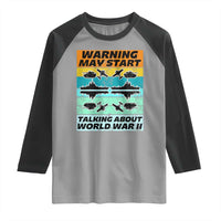 Retro World War 2 Memorabilia Raglan Shirt May Start Talking About WWII WW2 Gear