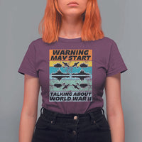 Retro World War 2 Memorabilia T Shirt For Women May Start Talking About WWII WW2 Gear