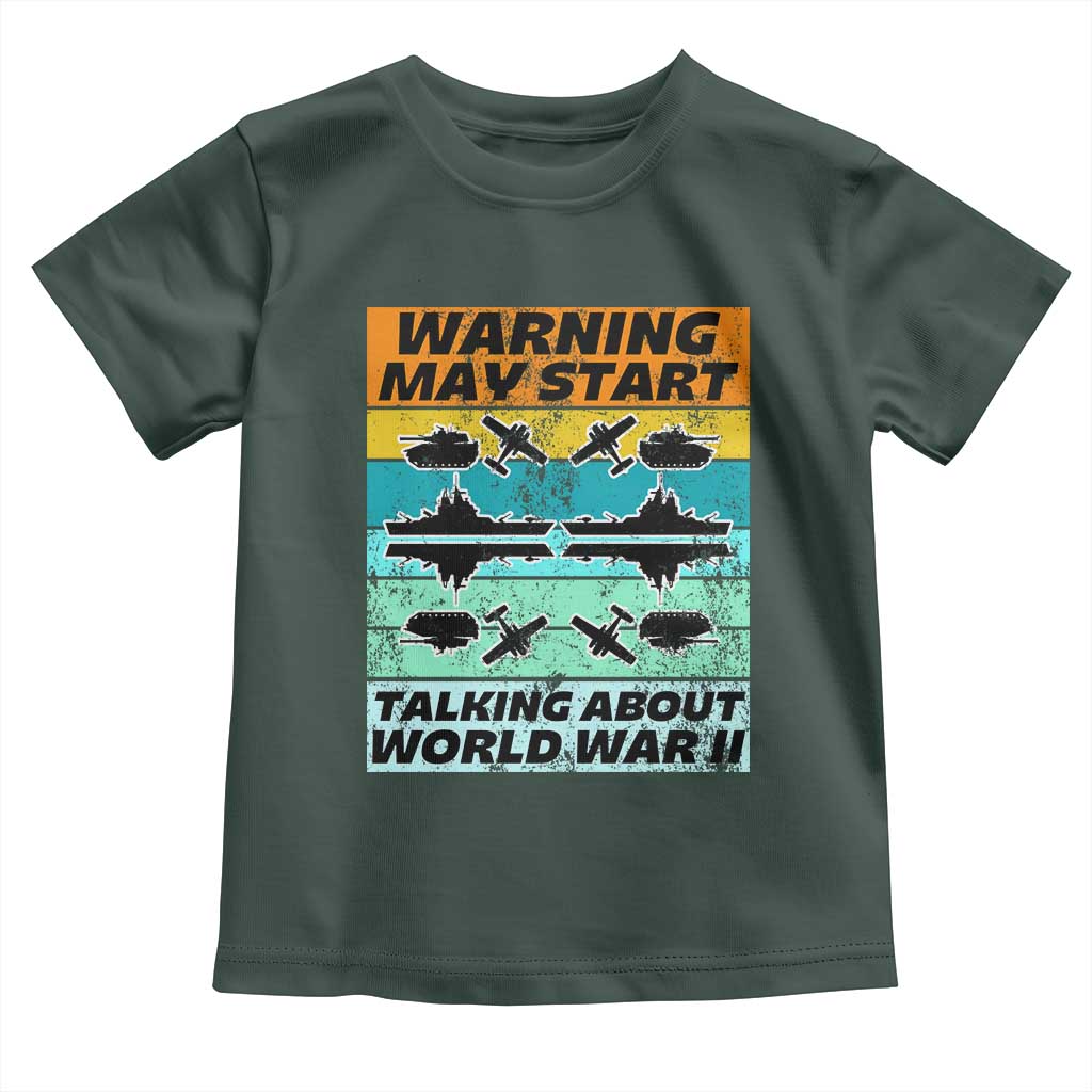 Retro World War 2 Memorabilia Toddler T Shirt May Start Talking About WWII WW2 Gear