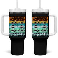Retro World War 2 Memorabilia Tumbler With Handle May Start Talking About WWII WW2 Gear