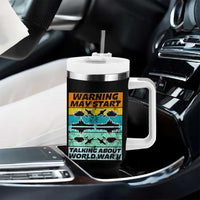 Retro World War 2 Memorabilia Tumbler With Handle May Start Talking About WWII WW2 Gear