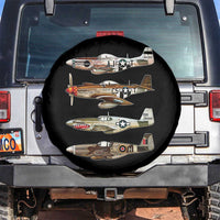 WW2 Warplanes B-17 P51 Spare Tire Cover Vintage WWII Fighter Planes Iconic Military Aircraft