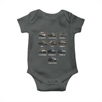 WW2 Tanks Baby Onesie M4 Sherman Panzer IV Tiger II T-34 History Buff