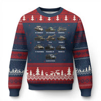 WW2 Tanks Ugly Christmas Sweater M4 Sherman Panzer IV Tiger II T-34 History Buff - Wonder Print Shop