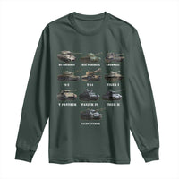 WW2 Tanks Long Sleeve Shirt M4 Sherman Panzer IV Tiger II T-34 History Buff