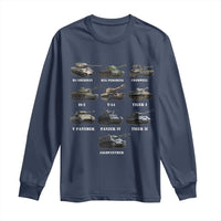 WW2 Tanks Long Sleeve Shirt M4 Sherman Panzer IV Tiger II T-34 History Buff