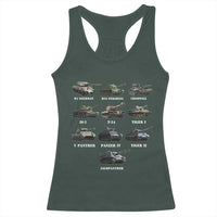 WW2 Tanks Racerback Tank Top M4 Sherman Panzer IV Tiger II T-34 History Buff