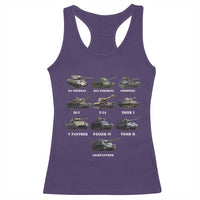 WW2 Tanks Racerback Tank Top M4 Sherman Panzer IV Tiger II T-34 History Buff