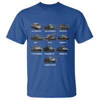 WW2 Tanks T Shirt M4 Sherman Panzer IV Tiger II T-34 History Buff